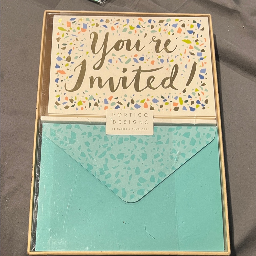 Invitation Cards with Blue Envelopes